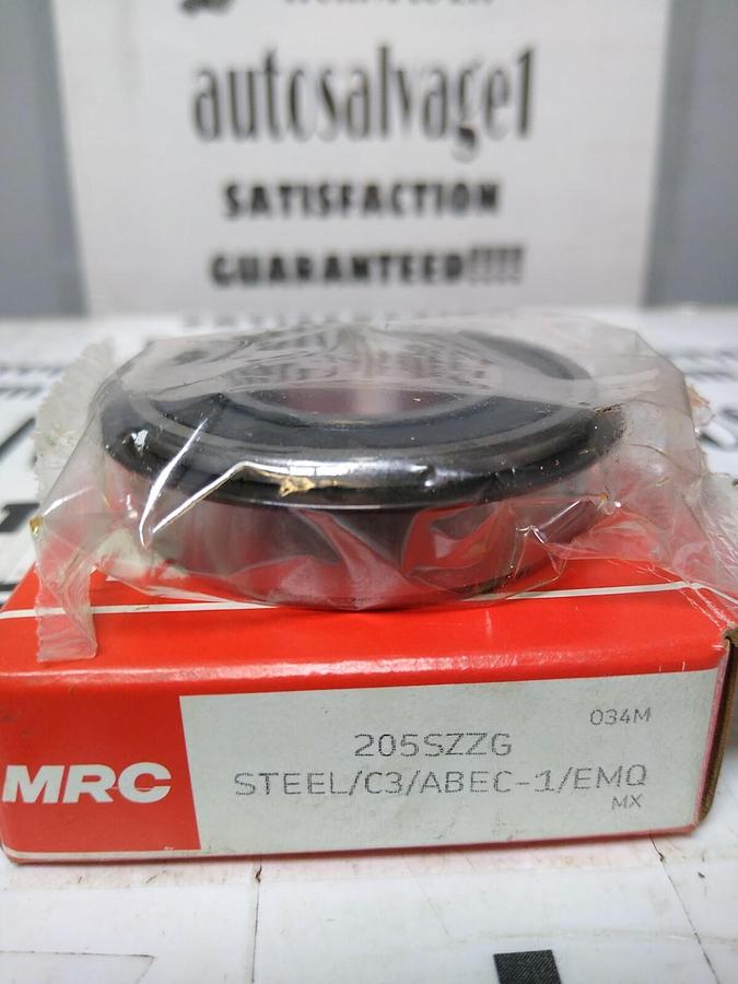 Used MRC,205SZZG/C3/ABEC-1/EMQ,Deep Groove Ball Bearing NOS