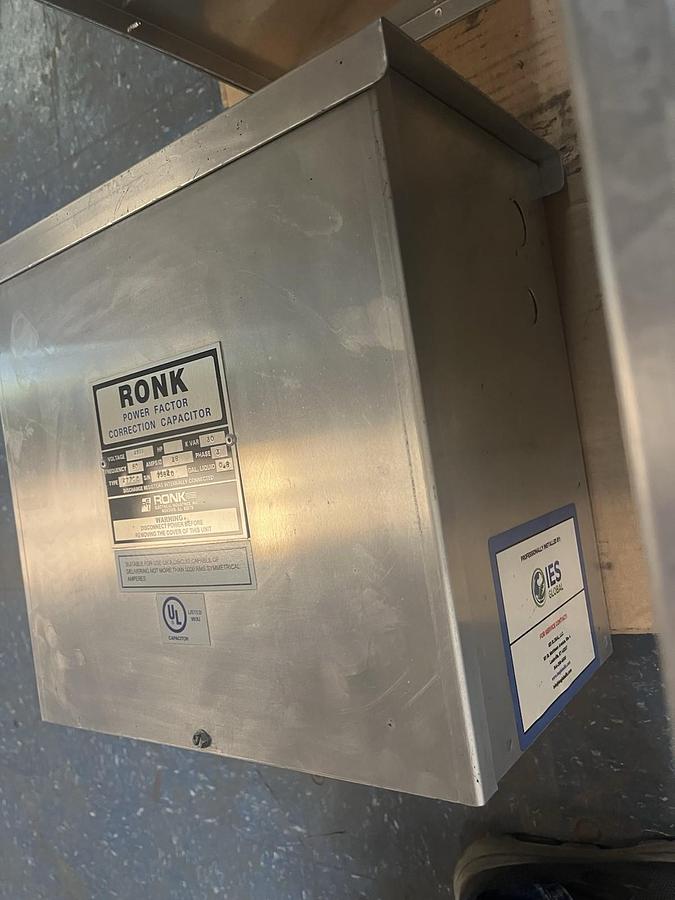 Used RONK RONKEN,477CC,POWER FACTOR CORRECTION CAPACITOR 30KVAR 3PH 480V