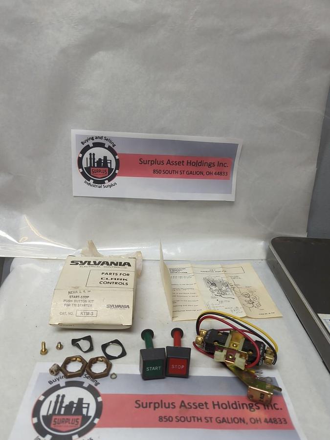 SYLVANIA,KTM-3,START-STOP PUSH BUTTON KIT FOR TM STARTER NOS