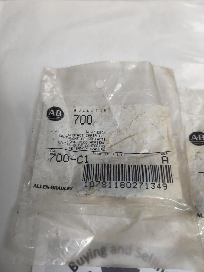 ALLEN BRADLEY,700-C1,SERIES A REAR DECK CONTACT CARTRIDGE LOT OF 3 NOS