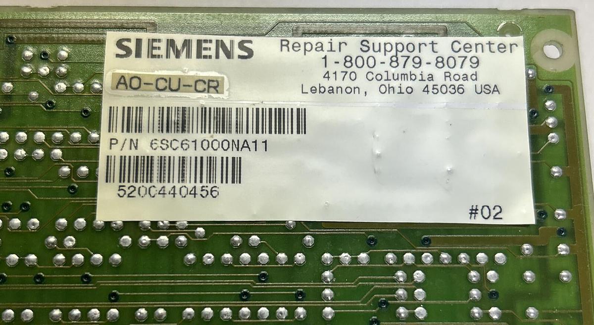Used SIEMENS,6SC6100-0NA11,ANALOG CONTROL BOARD REFURBISHED