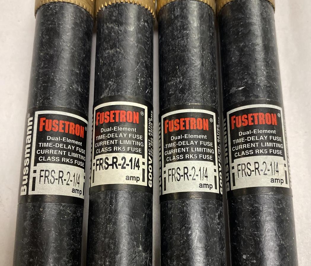 Cooper Bussmann,FRS-R-2-1/4,Fusetron Fuse Lot Of 4 NOS