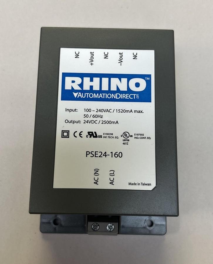 Used RHINO,PSE24-160,POWER SUPPLY