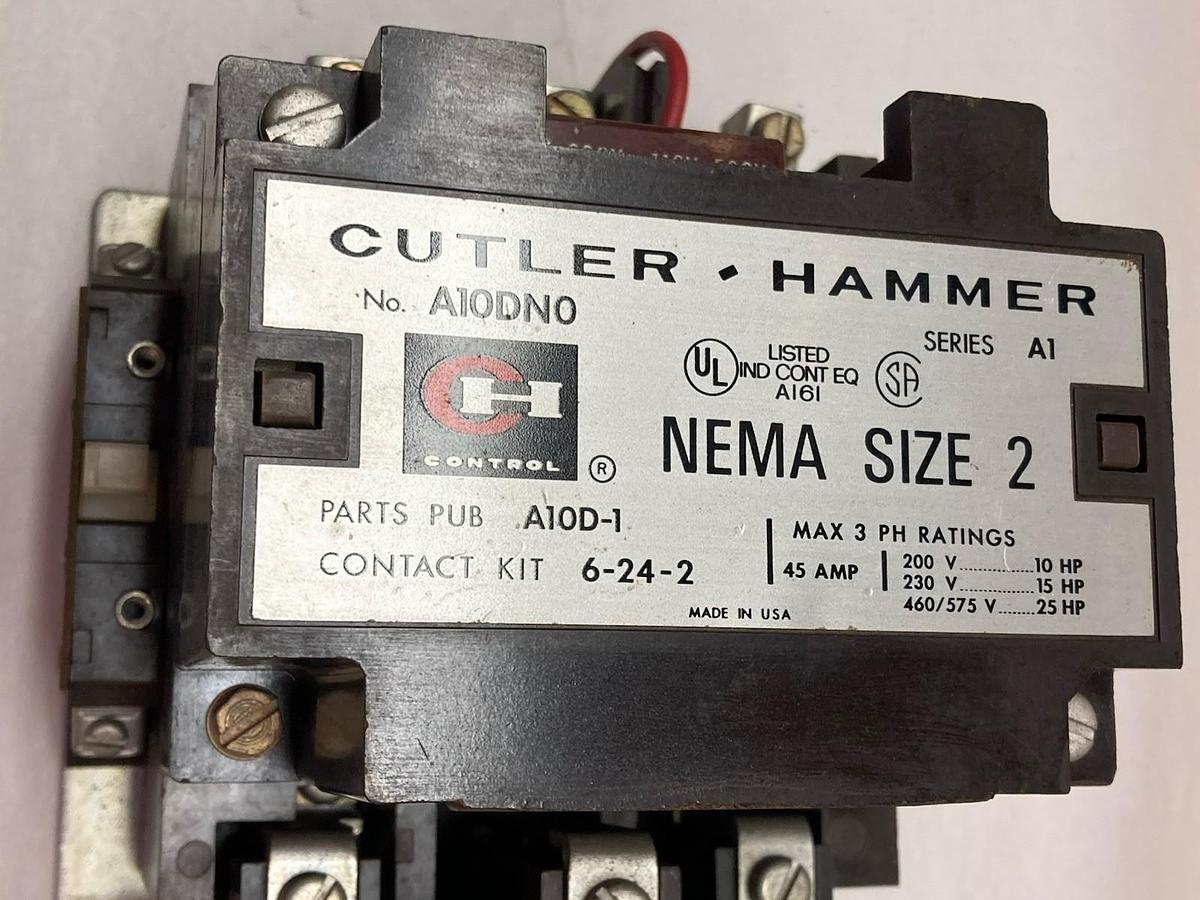 Used Cutler-Hammer,A10DN0,3-Phase Motor Starter NEMA Size 2 Series A1
