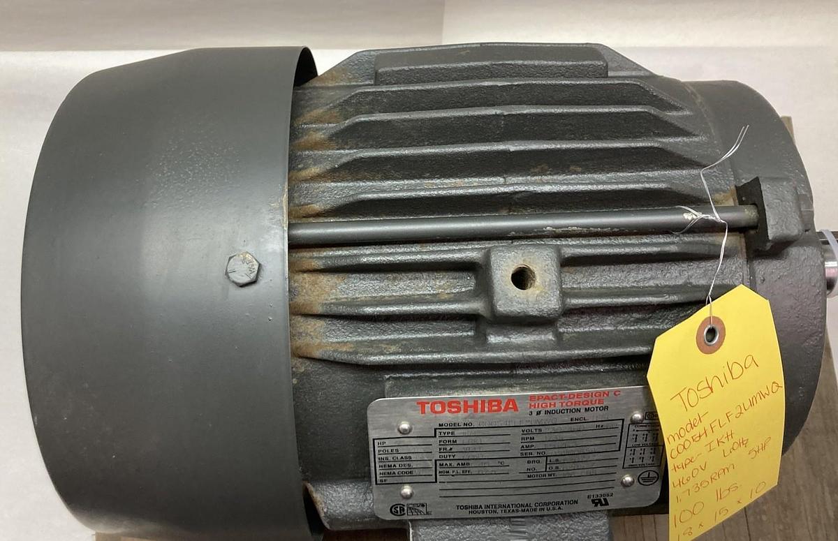 Used Toshiba,Model C0054FLF2UMWQ,Motor Type IKH 1735RPM 230/460V Frame 184T 60Hz