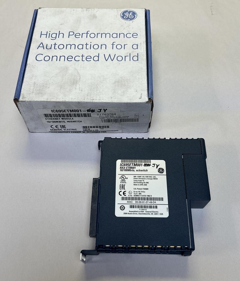 Used GE FANUC,IC695ETM001-JY,ETHERNET MODULE