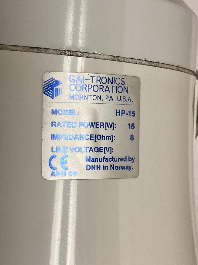Gai-Tronics,HP-15,Horn Speaker