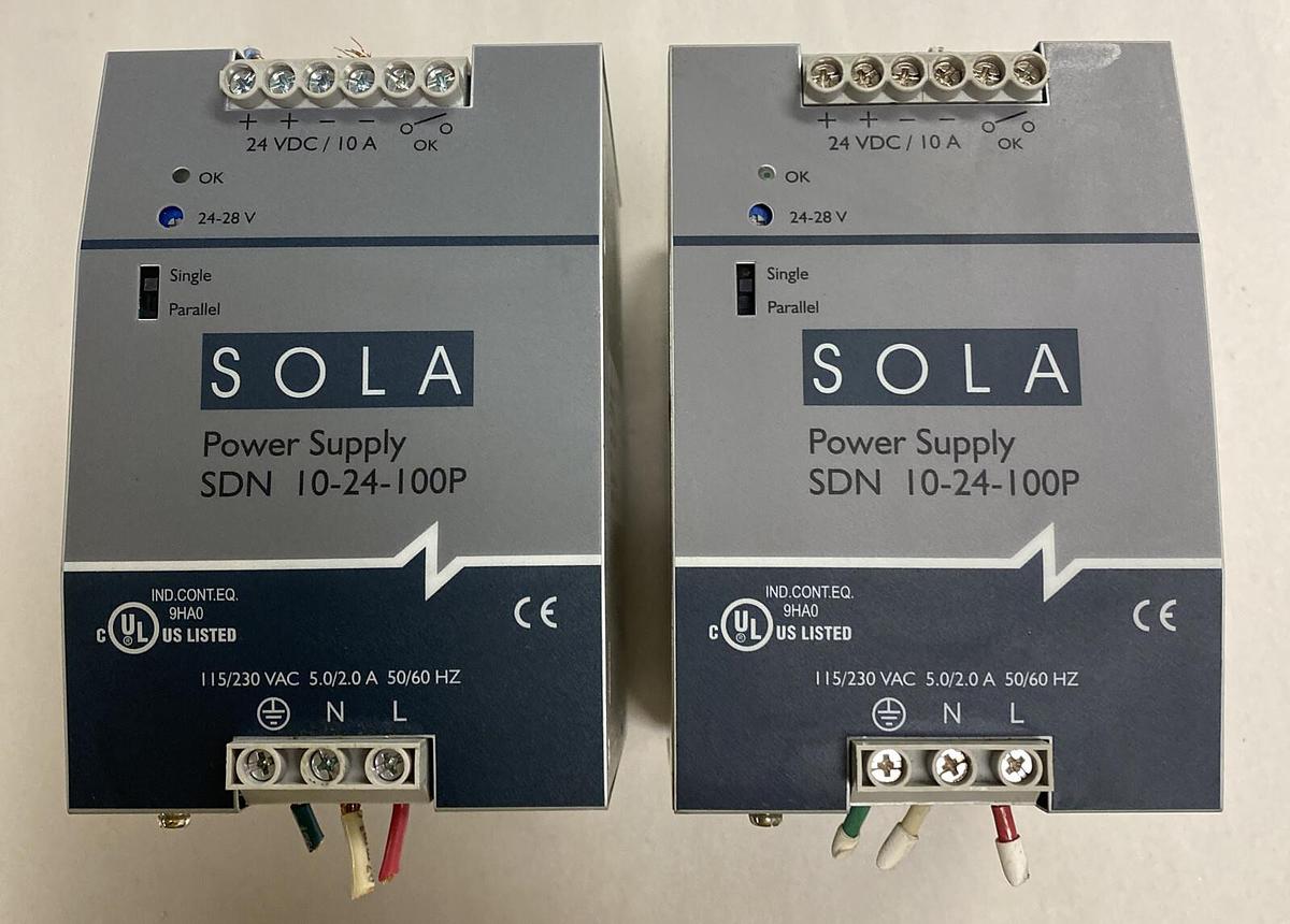 Used Sola,SDN 1-24-100P,Power Supply Lot Of 2