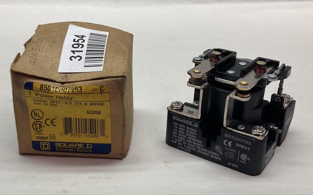 Square D,8501CD07V53,Power Relay Ser C 24VDC 300Vac