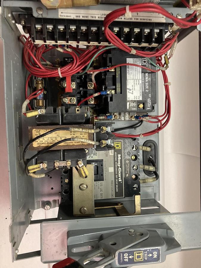 Used Square D,8998-ED401,Size 2 MCC Starter Bucket 25Hp 420V