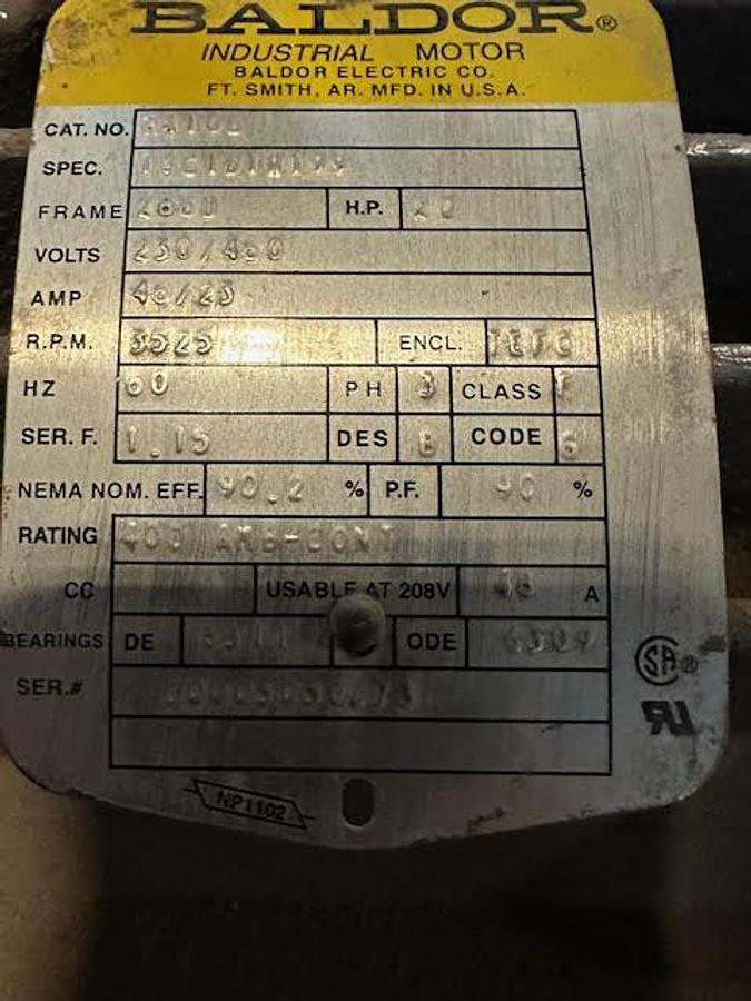 Used Baldor HP20 286U