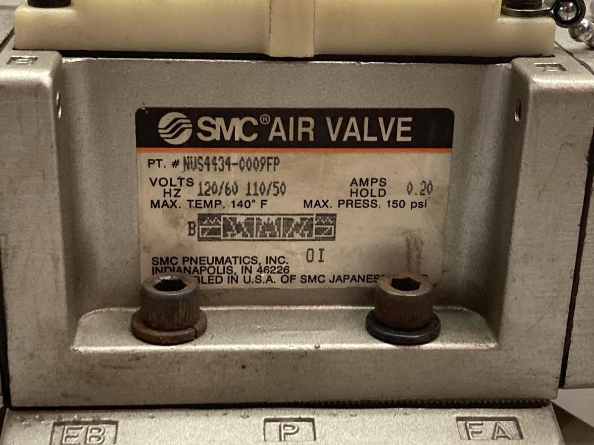 Used SMC,NVS4434-0009FP,Directional Valve 110/120V 50/60Hz 0.20A