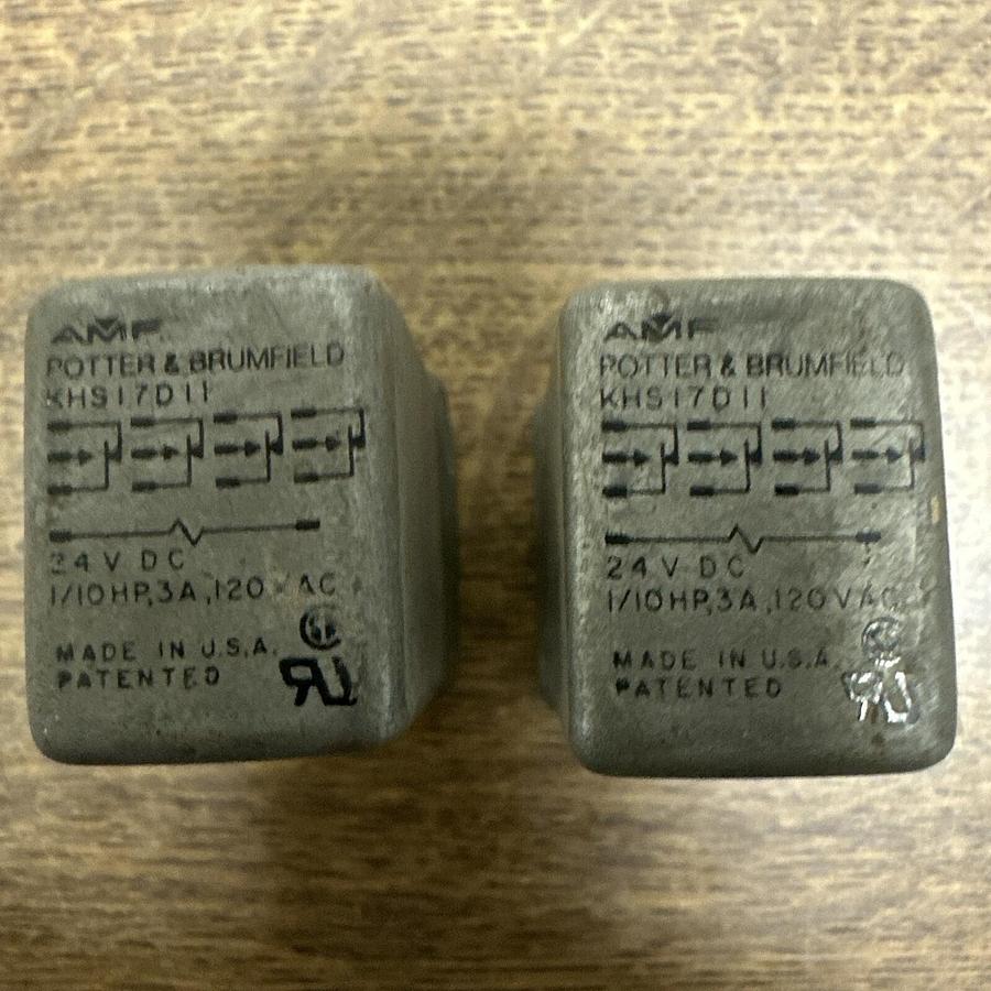 Used Potter & Brumfield,KHS17D11,Relay LOT of 2
