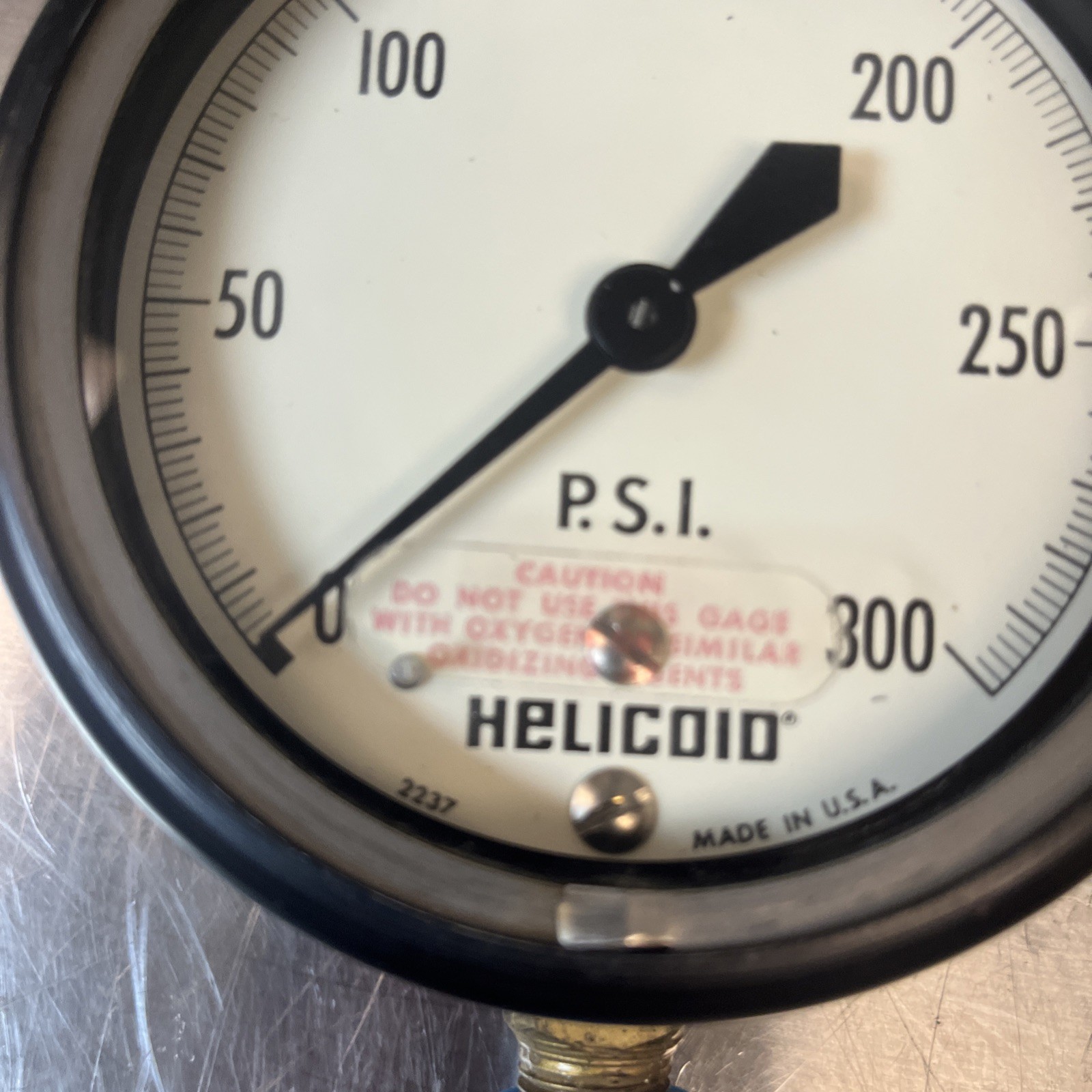 Used ACCO HELICOID,2237,PRESSURE GAUGE 0-300PSI