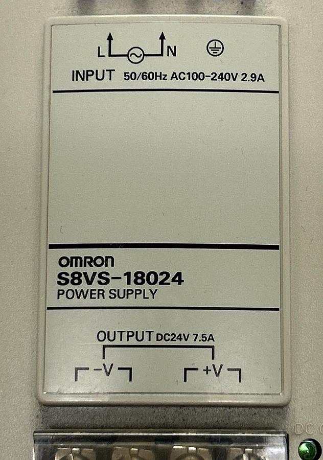 Used OMRON,S8VS-18024,POWER SUPPLY 100-240V 2.9A