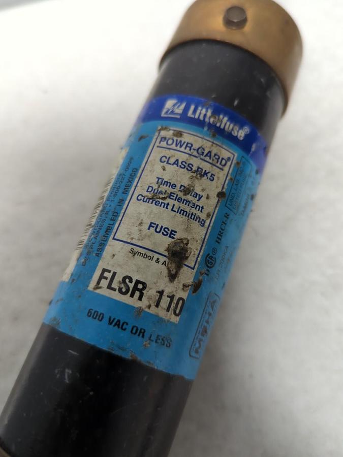 Used LITTELFUSE,FLSR110,POWR-GARD 110 AMP FUSE PRE-OWNED