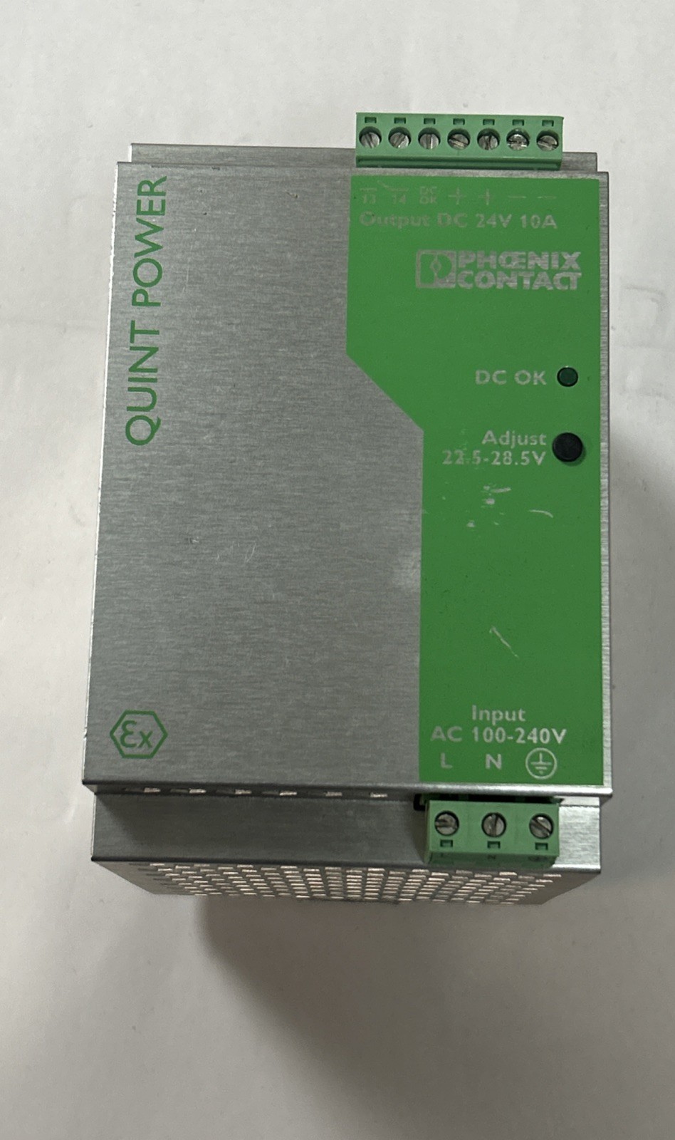 Used PHOENIX CONTACT,QUINT-PS-100-240/24DC/10,POWER SUPPLY 24VDC 10A