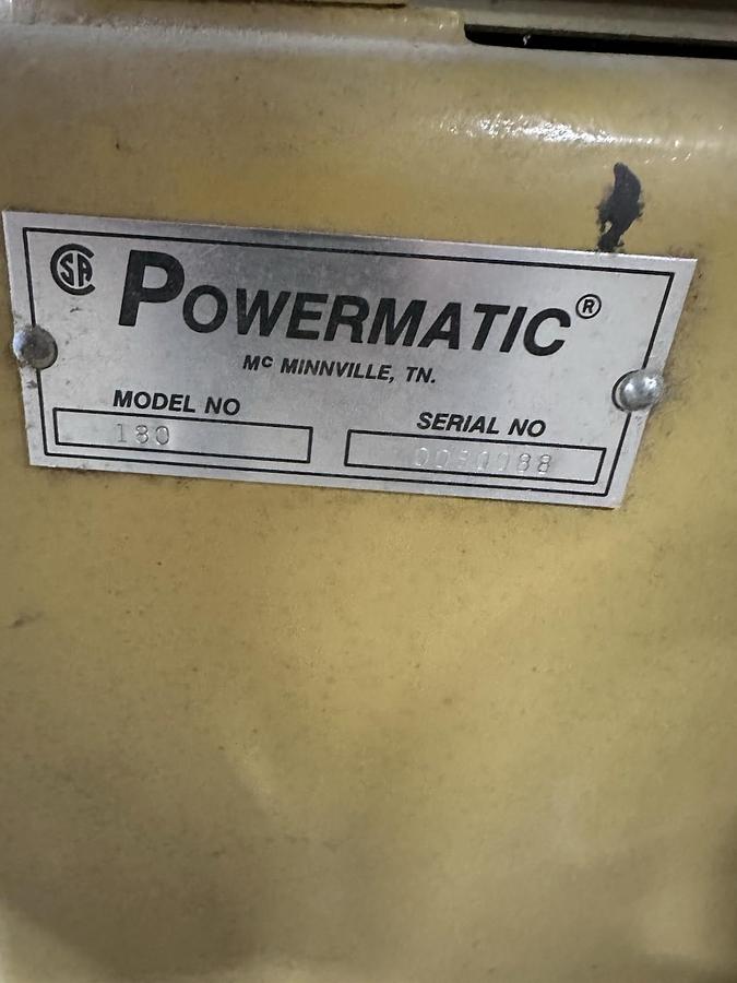 Used Powermatic,Model 180,18" Planer 240V 3 PH