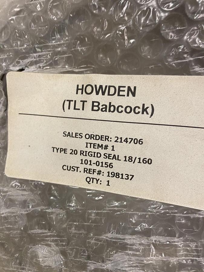 Howden,101-0156,Type 20 Rigid Seal 18/160