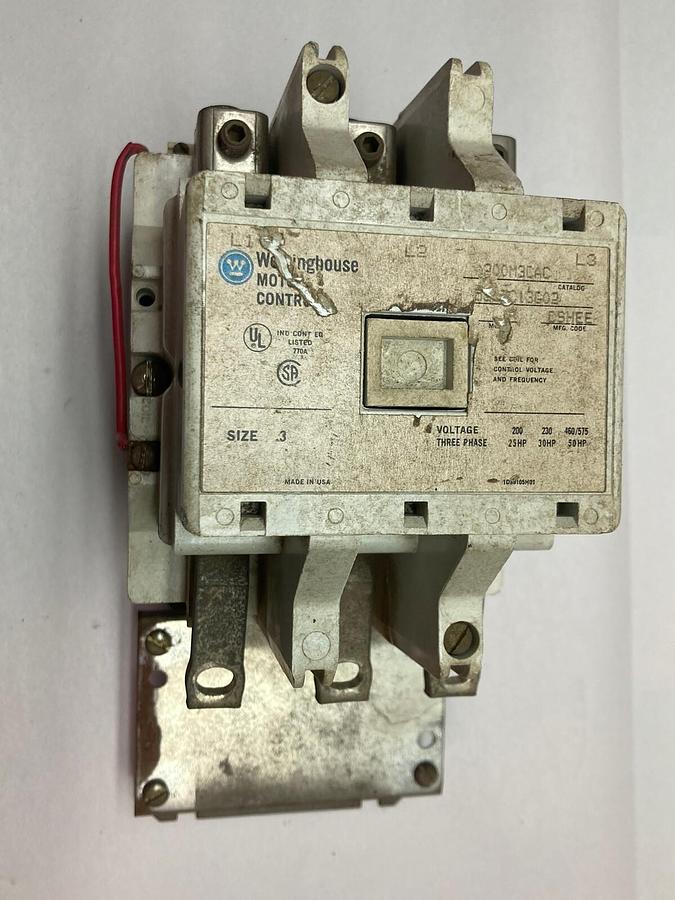 Used Westinghouse,A200M3CAC Size 3,Motor Starter without Relay