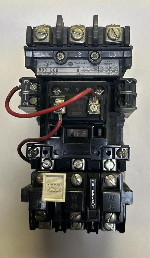Used ALLEN BRADLEY,509-BOD,MOTOR STARTER 27A 600V