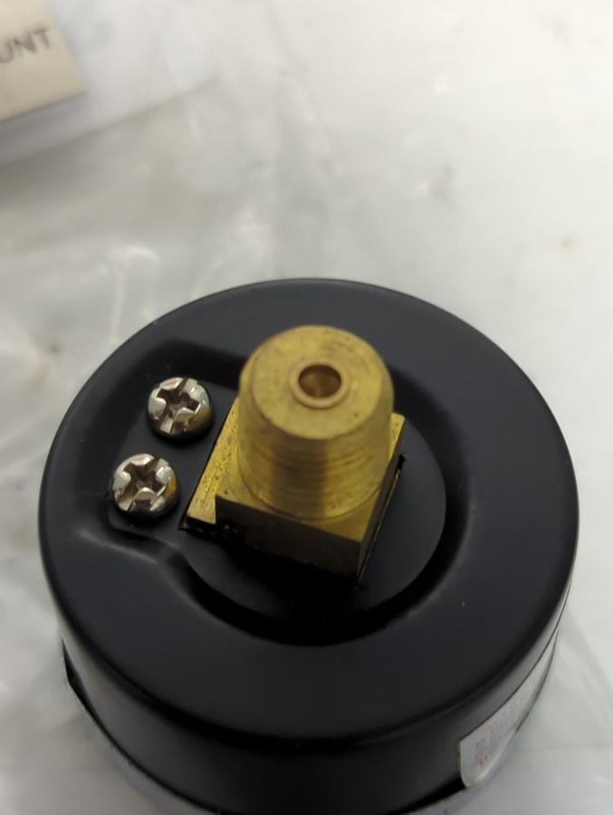 Used GAST,AE136,VACUMM GAUGE 2 INCH FACE 1/4 INCH NPT BACK MOUNT 30 HG-0 VAC