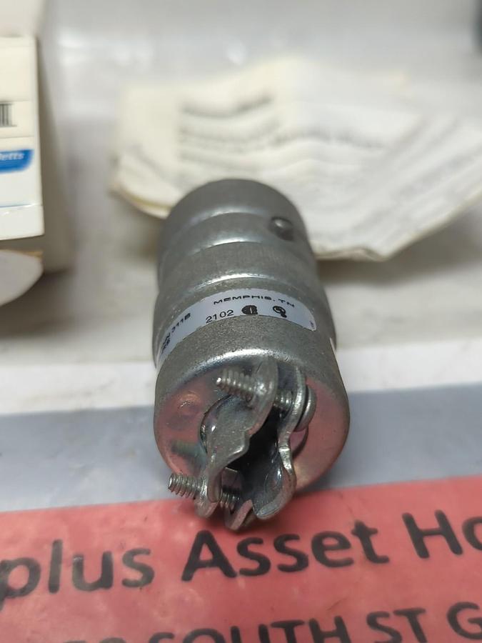 T&B RUSSELLSTOLL,8723-RS,CONNECTOR 20A 250VAC 2W3P MIDGET EVER-LOC NOS