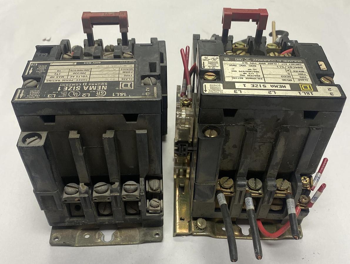 Used Square D,8536 SC0-3,Motor Starter 600V Lot Of 2
