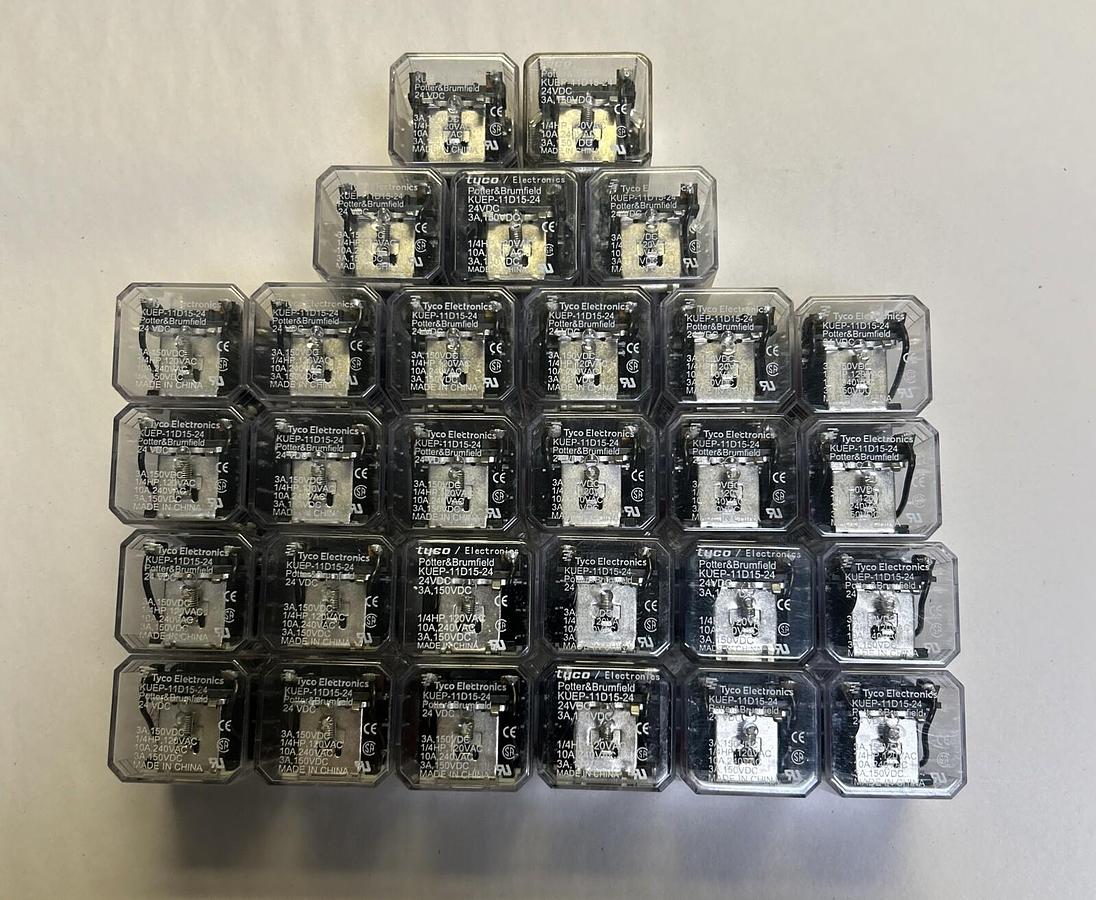 Used POTTER & BRUMFIELD,KUEP-11D15-24,RELAY LOT OF 29