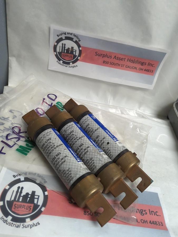 Used LITTELFUSE,FLSR200ID,INDICATOR 200 AMP FUSE LOT OF 3 PRE-OWNED