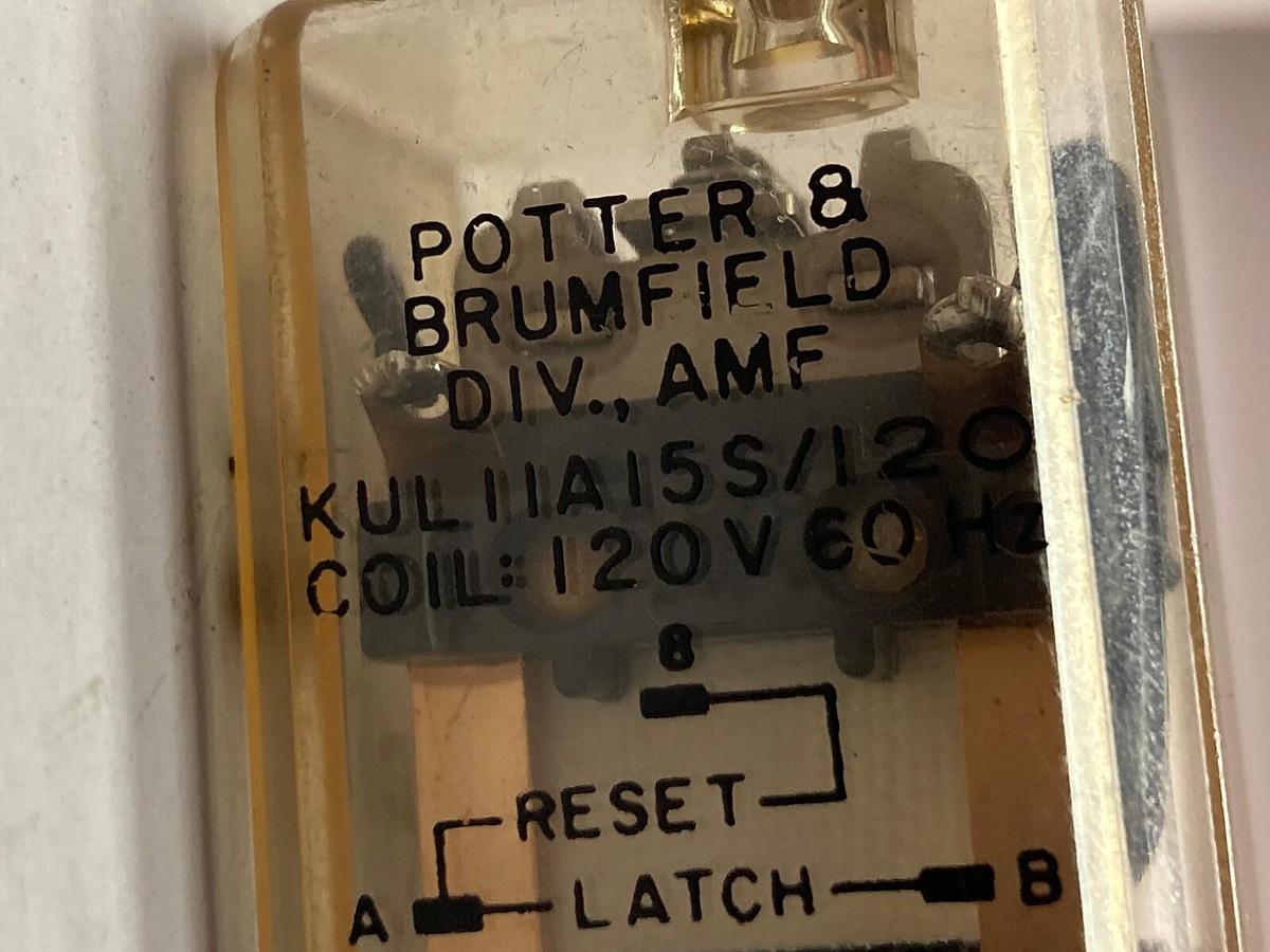 Used Potter & Brumfield,KUL11A15S/24,Relay 120V 60Hz