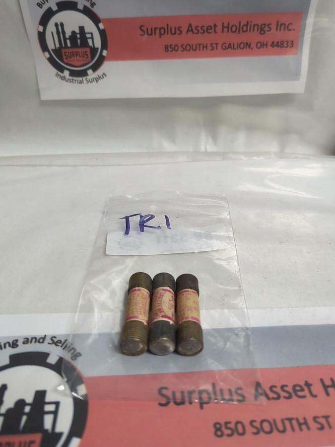 Used GOULD SHAWMUT,TR-1,TRI-ONIC 1 AMP FUSE LOT OF 3 PRE-OWNED