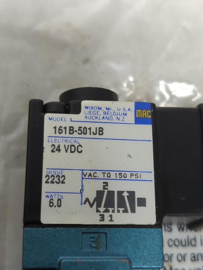 MAC VALVES,161B 501JB,SOLENOID VALVE NOS