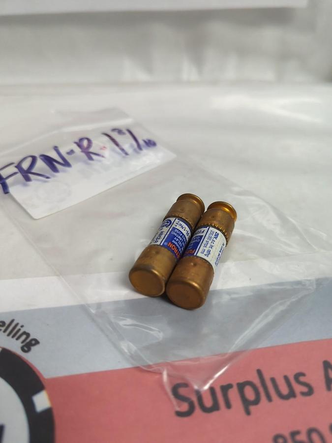 Used COOPER BUSSMANN,FRN-R-1-8/10,FUSETRON 1-8/10 AMP FUSE LOT OF 2 PRE-OWNED