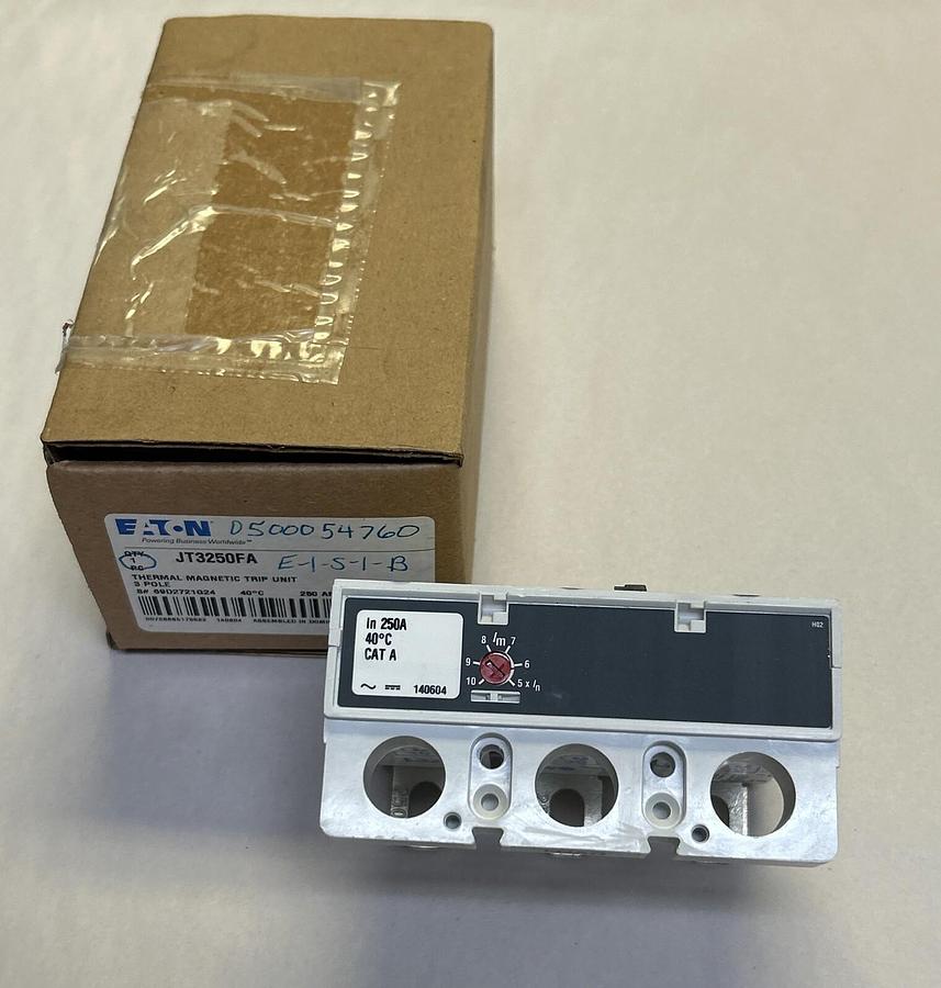 Used EATON,JT3250FA,THERMAL MAGNETIC TRIP UNIT 250A 3P NEW
