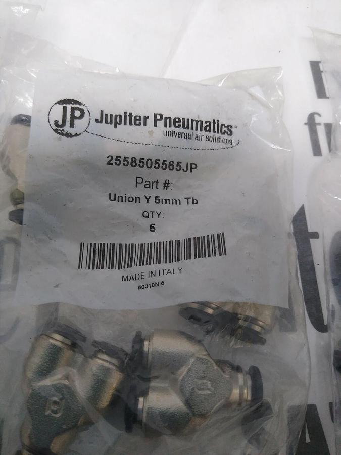 Used JUPITER PNEUMATICS,2558505565JP,UNION Y 5MM 5PK LOT OF 3
