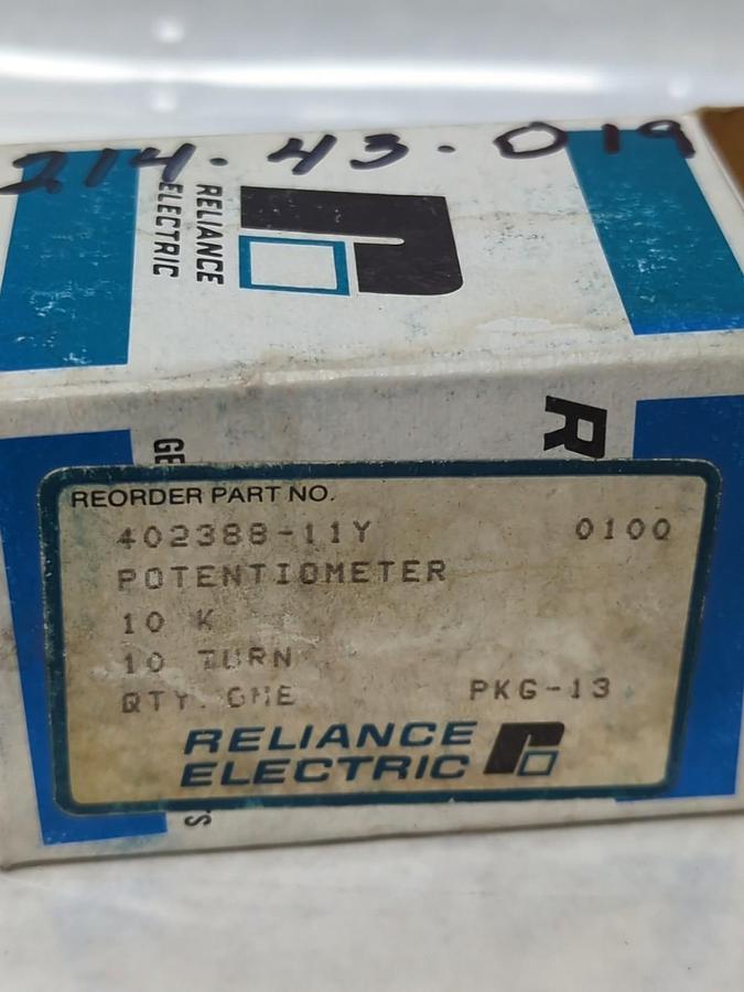 RELIANCE,402388-11Y,POTENTIOMETER NOS