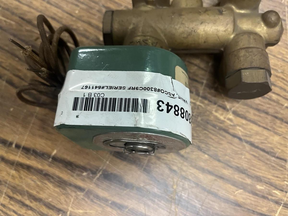 Used ASCO,8300C9RF,SOLENOID VALVE 120V 3/8"