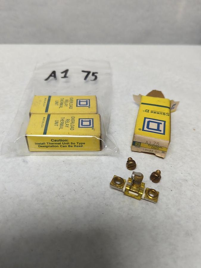 SQUARE D,A1.75,THERMAL OVERLOAD HEATER ELEMENT LOT OF 3 NOS
