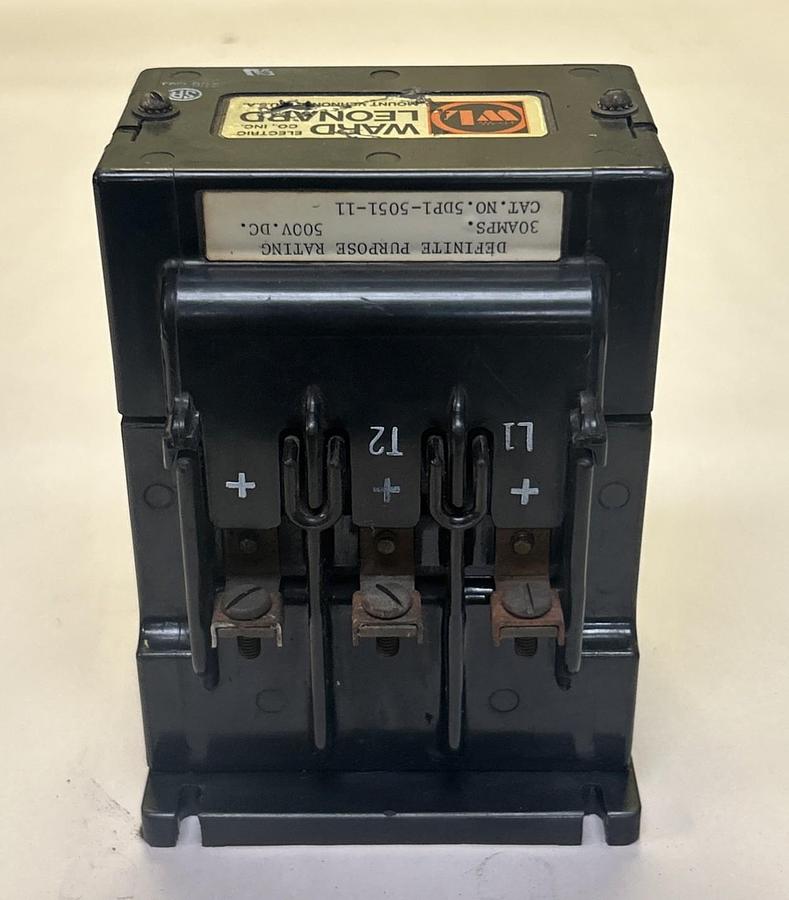 Used WARD LEONARD,5DP1-5051-11,DEFINITE PURPOSE CONTACTOR 30A 500VDC
