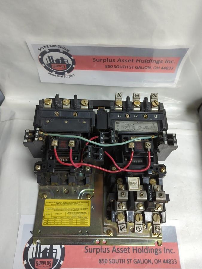 Used ALLEN BRADLEY,505-C0*,REVERSING STARTER SIZE 2 SERIES C PRE-OWNED