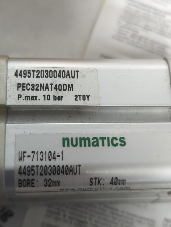 NUMATICS,4495T2030040AUT,PNEUMATIC CYLINDER 32MM BORE 10 BAR NOS