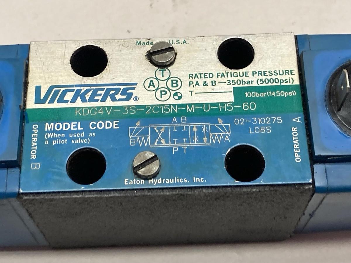 Used Vickers,KDG4V-3S-2C15N-M-U-H5-60,Proportional Valve