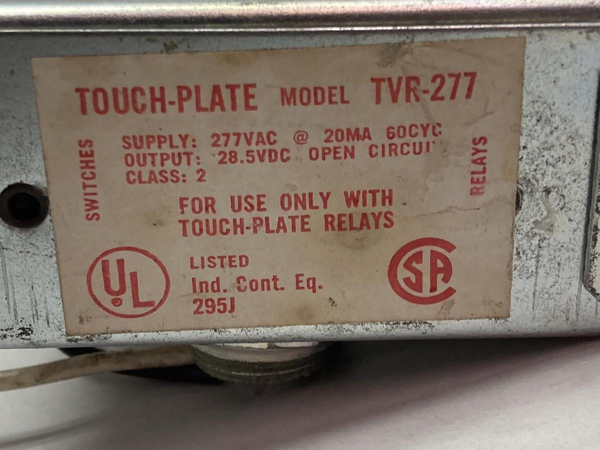 Used Touch-Plate,TVR-0277,Volt Transverter 277VAC 20MA 60Cycles