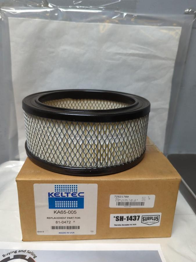 KELTEC,KA65-005,AIR INTAKE FILTER 7-1/2 IN ID X 9-3/4 IN OD X 4 IN H NOS