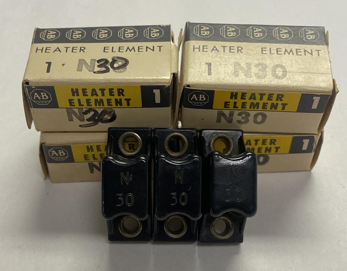 ALLEN BRADLEY,N30,OVERLOAD RELAY HEATER ELEMENT LOT OF 7 NOS