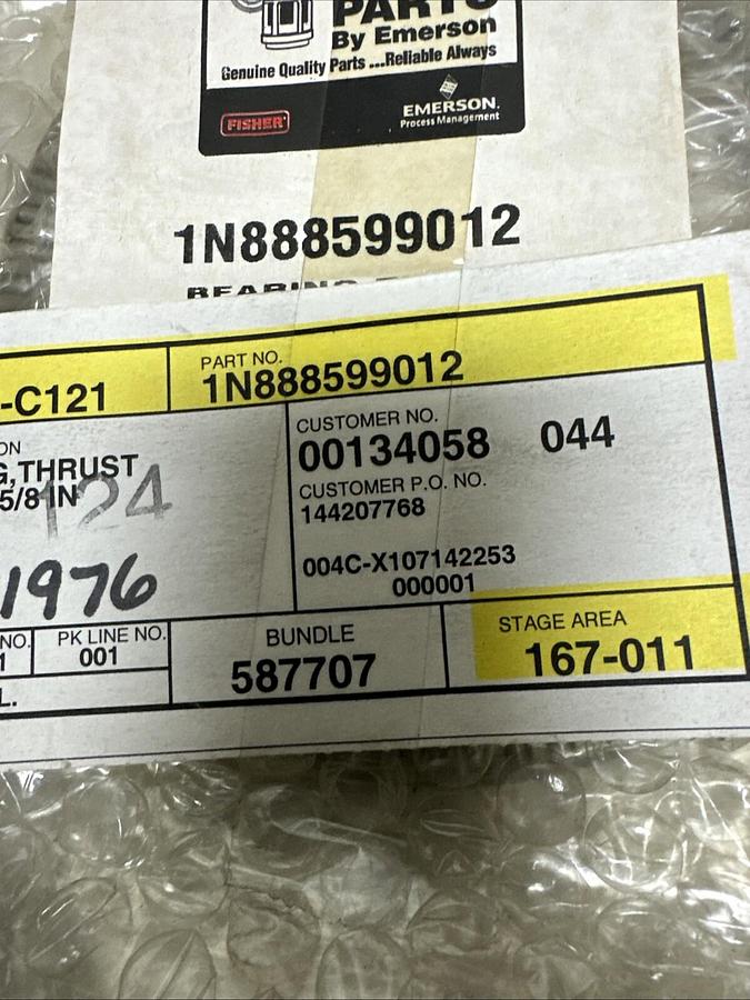 Used Fisher,1N888599012,Thrust Bearing 3-3/4 x 4-5/8 Inch