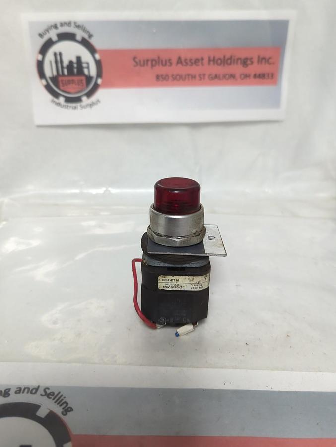 Used ALLEN BRADLEY,800T-PT16,SERIES T PUSH BUTTON RED PRE-OWNED