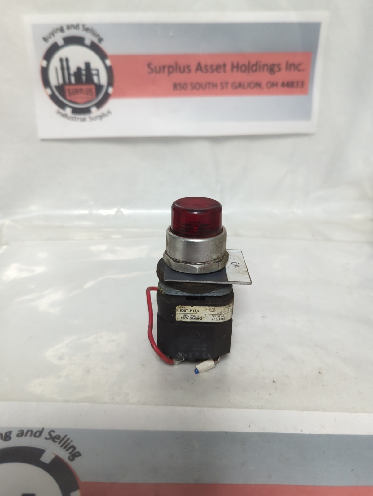 Used ALLEN BRADLEY,800T-PT16,SERIES T PUSH BUTTON RED PRE-OWNED