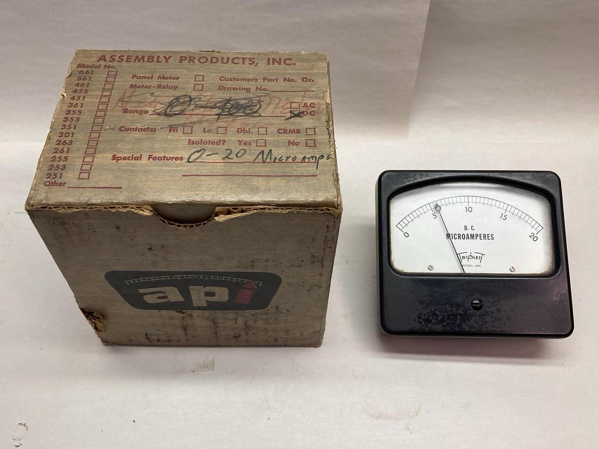 Used API,0-20A,Instruments Meter DC MicroAmperes